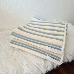 Rachel Zoe 100% Cotton Bath Towel 2pc Set Multi spring Color 30x56 inch striped
